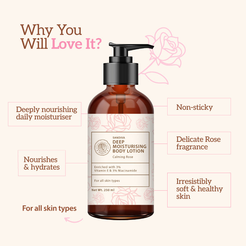 Deep Moisturising Body Lotion - Calming Rose