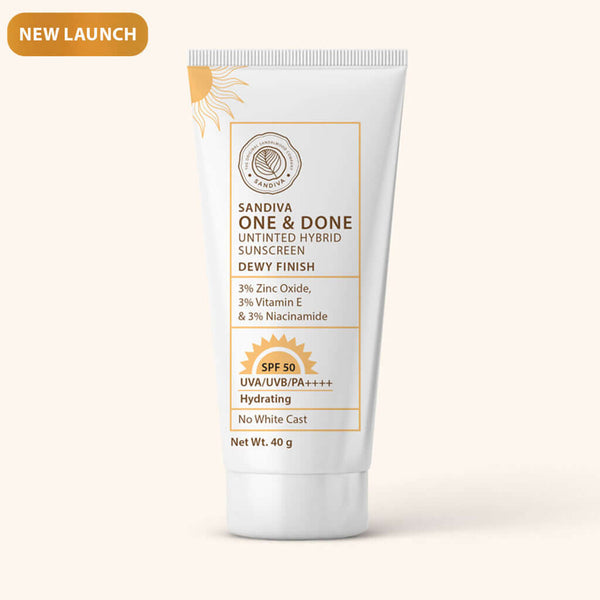 One & Done Untinted Hybrid Sunscreen SPF 50 - Dewy finish
