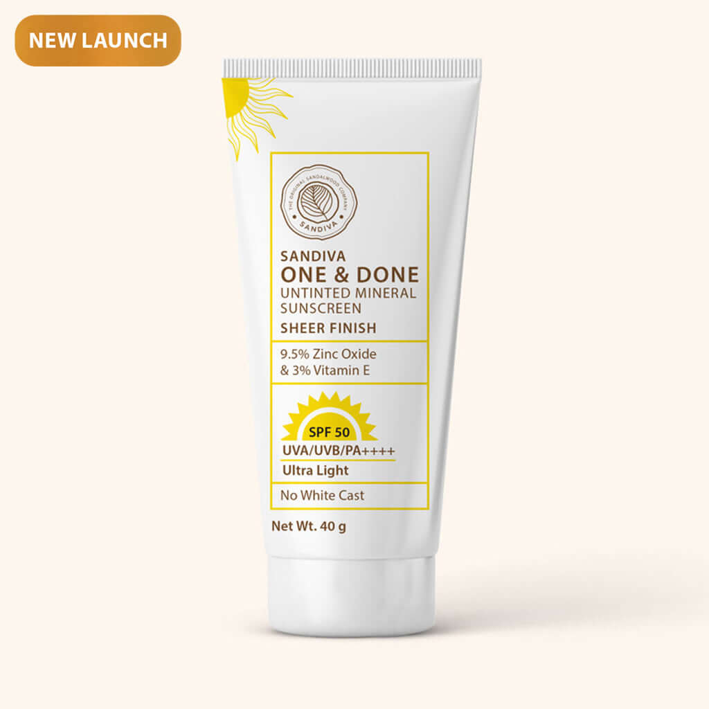 One & Done Untinted Mineral Sunscreen SPF 50 - Sheer finish